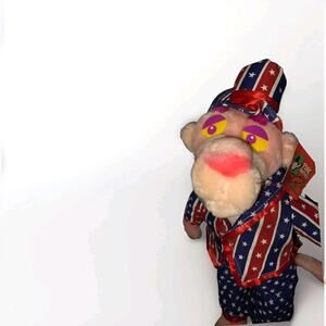Vintage Pink Panther Patriotic Uncle Sam Plush Stars & Stripes Outfit United
